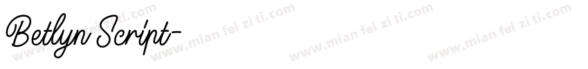 Betlyn Script字体转换